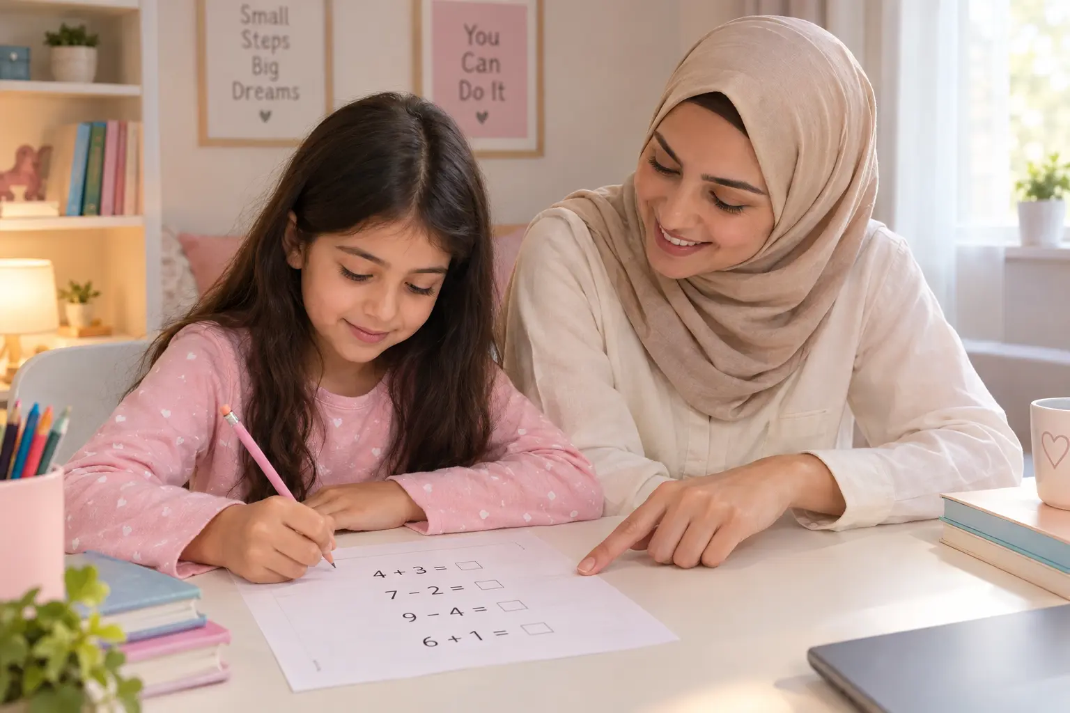 معلمة تأسيس رياضيات وتنمية التفكير الحسابي والذهني