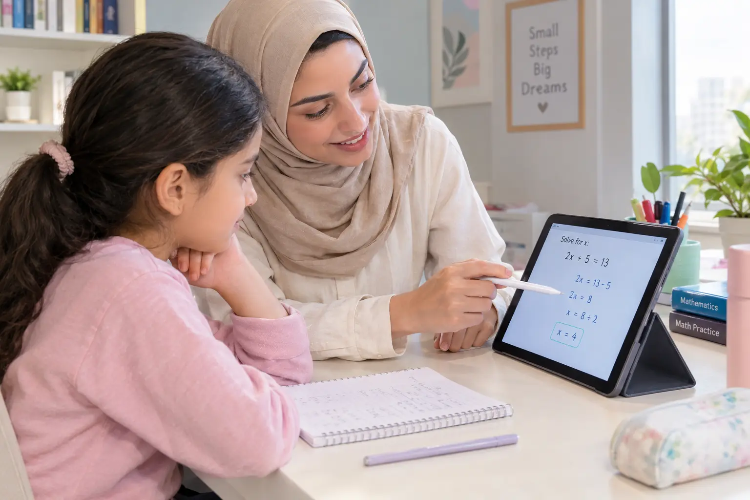 معلمة تأسيس رياضيات زيارات منزلية في جدة والرياض